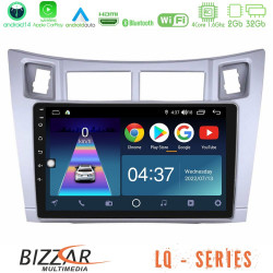 Bizzar LQ Series 4Core Android14 2+32GB Toyota Yaris Navigation Multimedia Tablet 9 (Ασημί Χρώμα) Με Carplay - Android Auto