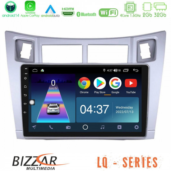 Bizzar LQ Series 4Core Android14 2+32GB Toyota Yaris Navigation Multimedia Tablet 9 (Ασημί Χρώμα) Με Carplay - Android Auto Bizzar LQ Series 4Core Android14 2+32GB Toyota Yaris Navigation Multimedia Tablet 9 (Ασημί Χρώμα) Με Carplay - Android Auto