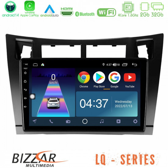 Bizzar LQ Series 4Core Android14 2+32GB Toyota Yaris Navigation Multimedia Tablet 9 (Μαύρο Χρώμα) Με Carplay - Android Auto Bizzar LQ Series 4Core Android14 2+32GB Toyota Yaris Navigation Multimedia Tablet 9 (Μαύρο Χρώμα) Με Carplay - Android Auto