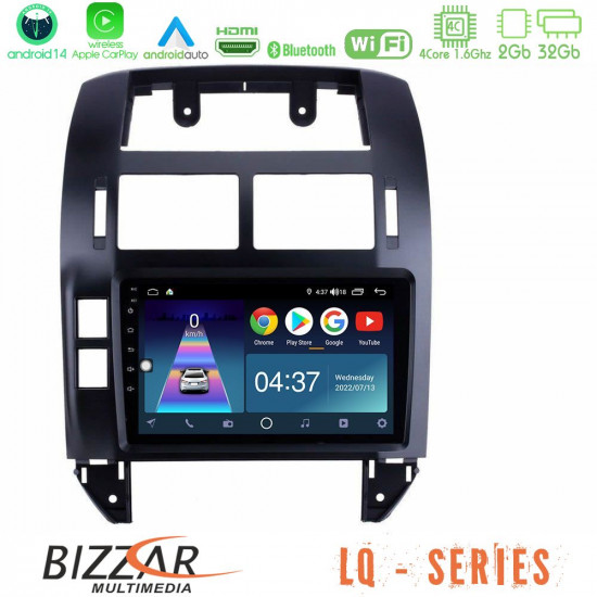 Bizzar LQ Series 4Core Android14 2+32GB VW Polo 2002-2009 Navigation Multimedia Tablet 9 Με Carplay - Android Auto Bizzar LQ Series 4Core Android14 2+32GB VW Polo 2002-2009 Navigation Multimedia Tablet 9 Με Carplay - Android Auto