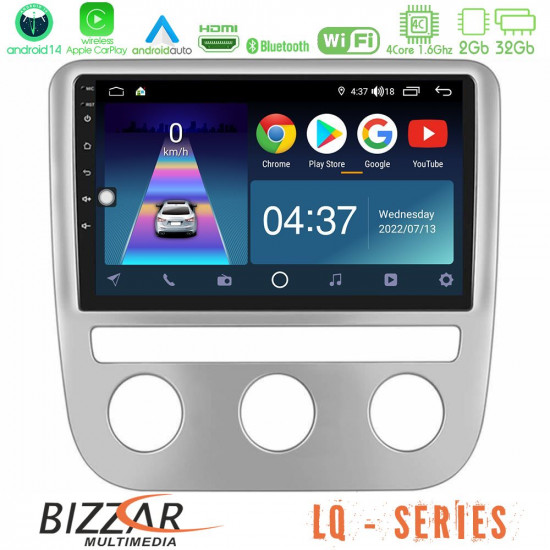 Bizzar LQ Series 4Core Android14 2+32GB VW Scirocco 2008-2014 Navigation Multimedia Tablet 9 Με Carplay - Android Auto Bizzar LQ Series 4Core Android14 2+32GB VW Scirocco 2008-2014 Navigation Multimedia Tablet 9 Με Carplay - Android Auto