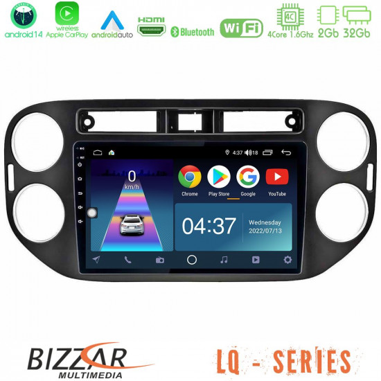 Bizzar LQ Series 4Core Android14 2+32GB VW Tiguan Navigation Multimedia Tablet 9 (23mm alarm button) Με Carplay - Android Auto Bizzar LQ Series 4Core Android14 2+32GB VW Tiguan Navigation Multimedia Tablet 9 (23mm alarm button) Με Carplay - Android Auto