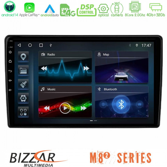 Bizzar M8² Series 8Core Android14 4+32GB Alfa Romeo Mito 2008-2014 Navigation Multimedia Tablet 9 Με Carplay - Android Auto Bizzar M8² Series 8Core Android14 4+32GB Alfa Romeo Mito 2008-2014 Navigation Multimedia Tablet 9 Με Carplay - Android Auto