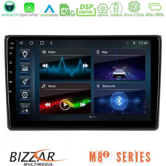 Bizzar M8² Series 8Core Android14 4+32GB Audi A4 B7 Navigation Multimedia Tablet 9 Με Carplay - Android Auto Bizzar M8² Series 8Core Android14 4+32GB Audi A4 B7 Navigation Multimedia Tablet 9 Με Carplay - Android Auto