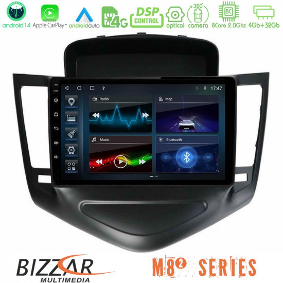 Bizzar M8² Series 8Core Android14 4+32GB Chevrolet Cruze 2009-2012 Navigation Multimedia Tablet 9 Με Carplay - Android Auto (Μαύρο) Bizzar M8² Series 8Core Android14 4+32GB Chevrolet Cruze 2009-2012 Navigation Multimedia Tablet 9 Με Carplay - Android Auto (Μαύρο)