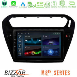 Bizzar M8² Series 8Core Android14 4+32GB  Citroen C-Elysee / Peugeot 301 Navigation Multimedia Tablet 9 Με Carplay - Android Auto (Μαύρο))