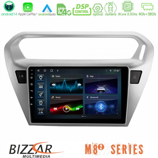 Bizzar M8² Series 8Core Android14 4+32GB Citroen C-Elysee / Peugeot 301 Navigation Multimedia Tablet 9 Με Carplay - Android Auto Bizzar M8² Series 8Core Android14 4+32GB Citroen C-Elysee / Peugeot 301 Navigation Multimedia Tablet 9 Με Carplay - Android Auto