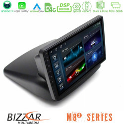 Bizzar M8² Series 8Core Android14 4+32GB  Fiat Doblo 2002-2009 Navigation Multimedia Tablet 9 Με Carplay - Android Auto