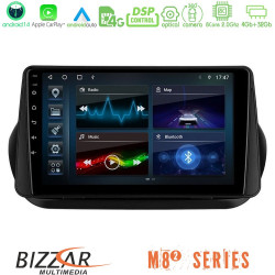 Bizzar M8² Series 8Core Android14 4+32GB  Fiat Fiorino/Citroen Nemo/Peugeot Bipper Navigation Multimedia Tablet 9 Με Carplay - Android Auto