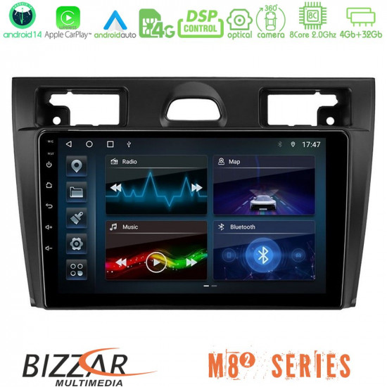Bizzar M8² Series 8Core Android14 4+32GB Ford Fiesta/Fusion Navigation Multimedia Tablet 9 Με Carplay - Android Auto Bizzar M8² Series 8Core Android14 4+32GB Ford Fiesta/Fusion Navigation Multimedia Tablet 9 Με Carplay - Android Auto