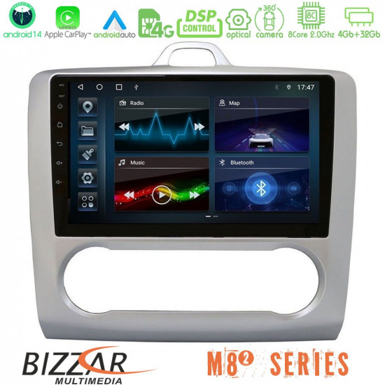 Bizzar M8² Series 8Core Android14 4+32GB Ford Focus Auto AC Navigation Multimedia Tablet 9 Με Carplay - Android Auto Bizzar M8² Series 8Core Android14 4+32GB Ford Focus Auto AC Navigation Multimedia Tablet 9 Με Carplay - Android Auto