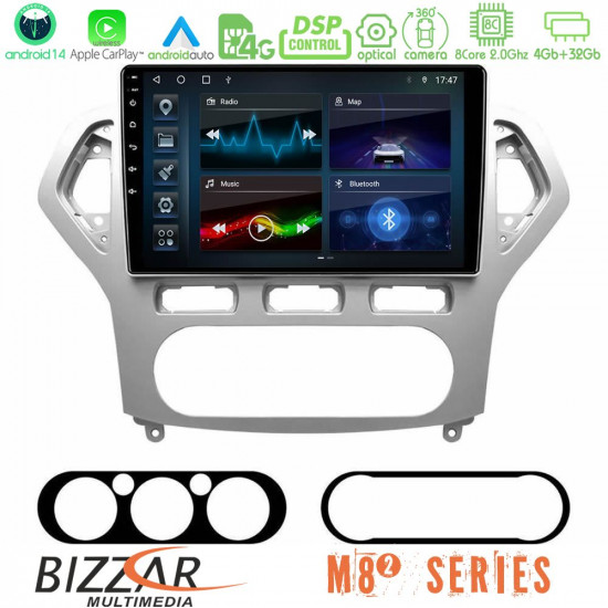 Bizzar M8² Series 8Core Android14 4+32GB Ford Mondeo 2007-2010 AUTO A/C Navigation Multimedia Tablet 9 Με Carplay - Android Auto Bizzar M8² Series 8Core Android14 4+32GB Ford Mondeo 2007-2010 AUTO A/C Navigation Multimedia Tablet 9 Με Carplay - Android Auto