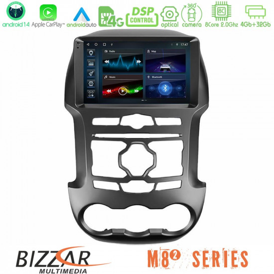 Bizzar M8² Series 8Core Android14 4+32GB Ford Ranger 2012-2016 Navigation Multimedia Tablet 9 Με Carplay - Android Auto Bizzar M8² Series 8Core Android14 4+32GB Ford Ranger 2012-2016 Navigation Multimedia Tablet 9 Με Carplay - Android Auto