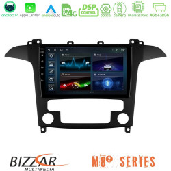 Bizzar M8² Series 8Core Android14 4+32GB  Ford S-Max 2006-2012 Navigation Multimedia Tablet 9 Με Carplay - Android Auto