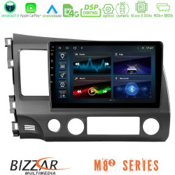 Bizzar M8² Series 8Core Android14 4+32GB  Honda Civic 2006-2011 Navigation Multimedia Tablet 9 Με Carplay - Android Auto
