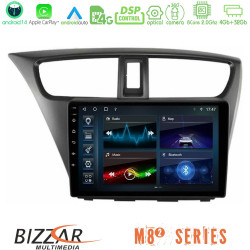 Bizzar M8² Series 8Core Android14 4+32GB Honda Civic Hatchback 2012-2015 Navigation Multimedia Tablet 9 Με Carplay - Android Auto Bizzar M8² Series 8Core Android14 4+32GB Honda Civic Hatchback 2012-2015 Navigation Multimedia Tablet 9 Με Carplay - Android Auto