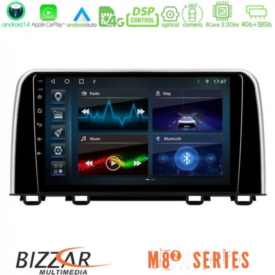 Bizzar M8² Series 8Core Android14 4+32GB Honda CR-V 2019-gt; Navigation Multimedia Tablet 10 Με Carplay - Android Auto Bizzar M8² Series 8Core Android14 4+32GB Honda CR-V 2019-gt; Navigation Multimedia Tablet 10 Με Carplay - Android Auto