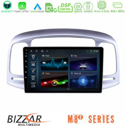 Bizzar M8² Series 8Core Android14 4+32GB Hyundai Accent 2006-2011 Navigation Multimedia Tablet 9 Με Carplay - Android Auto Bizzar M8² Series 8Core Android14 4+32GB Hyundai Accent 2006-2011 Navigation Multimedia Tablet 9 Με Carplay - Android Auto