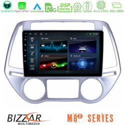 Bizzar M8² Series 8Core Android14 4+32GB  Hyundai i20 2012-2014 Navigation Multimedia Tablet 9 Με Carplay - Android Auto