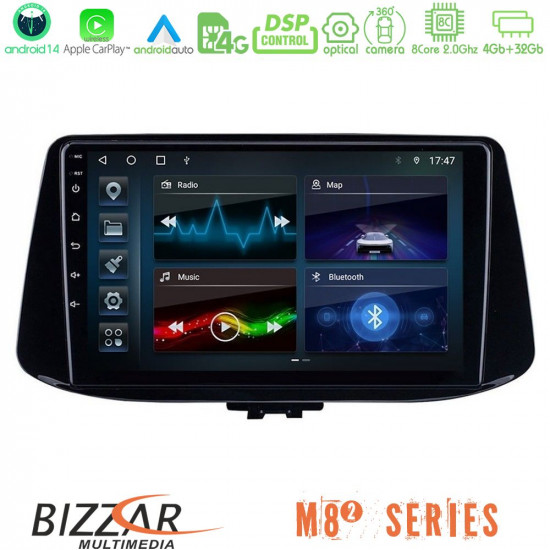 Bizzar M8² Series 8Core Android14 4+32GB  Hyundai i30 Navigation Multimedia Tablet 9 Με Carplay - Android Auto