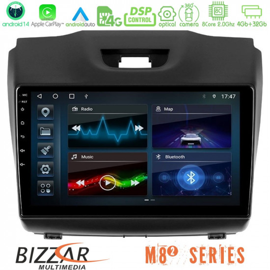 Bizzar M8² Series 8Core Android14 4+32GB Isuzu D-MAX 2012-2019 Navigation Multimedia Tablet 9 Με Carplay - Android Auto Bizzar M8² Series 8Core Android14 4+32GB Isuzu D-MAX 2012-2019 Navigation Multimedia Tablet 9 Με Carplay - Android Auto