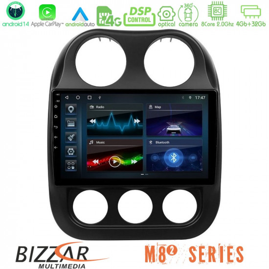 Bizzar M8² Series 8Core Android14 4+32GB Jeep Compass 2012-2016 Navigation Multimedia Tablet 9 Με Carplay - Android Auto Bizzar M8² Series 8Core Android14 4+32GB Jeep Compass 2012-2016 Navigation Multimedia Tablet 9 Με Carplay - Android Auto