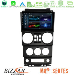 Bizzar M8² Series 8Core Android14 4+32GB  Jeep Wrangler 2008-2010 Navigation Multimedia Tablet 9 Με Carplay - Android Auto