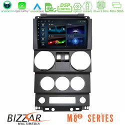 Bizzar M8² Series 8Core Android14 4+32GB  Jeep Wrangler 2Door 2008-2010 Navigation Multimedia Tablet 9 Με Carplay - Android Auto