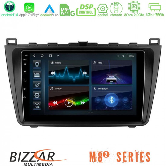 Bizzar M8² Series 8Core Android14 4+32GB  Mazda 6 2008-2012 Navigation Multimedia Tablet 9 Με Carplay - Android Auto