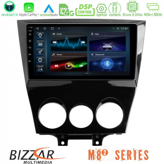 Bizzar M8² Series 8Core Android14 4+32GB Mazda RX8 2008-2012 Navigation Multimedia Tablet 9 Με Carplay - Android Auto Bizzar M8² Series 8Core Android14 4+32GB Mazda RX8 2008-2012 Navigation Multimedia Tablet 9 Με Carplay - Android Auto