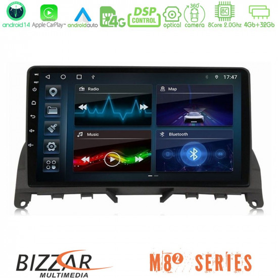 Bizzar M8² Series 8Core Android14 4+32GB Mercedes C Class W204 Navigation Multimedia Tablet 9 Με Carplay - Android Auto Bizzar M8² Series 8Core Android14 4+32GB Mercedes C Class W204 Navigation Multimedia Tablet 9 Με Carplay - Android Auto
