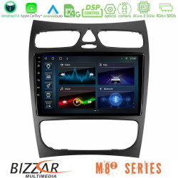 Bizzar M8² Series 8Core Android14 4+32GB  Mercedes CLK Class W209 2000-2004 Navigation Multimedia Tablet 9 Με Carplay - Android Auto