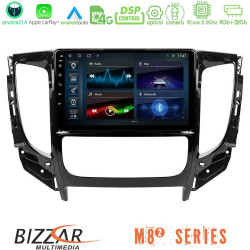 Bizzar M8² Series 8Core Android14 4+32GB  Mitsubishi L200 2016-gt; -amp; Fiat Fullback (Auto A/C) Navigation Multimedia Tablet 9 Με Carplay - Android Auto