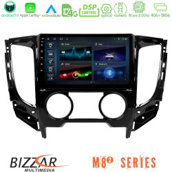 Bizzar M8² Series 8Core Android14 4+32GB  Mitsubishi L200 2016-gt; -amp; Fiat Fullback (Manual A/C) Navigation Multimedia Tablet 9 Με Carplay - Android Auto