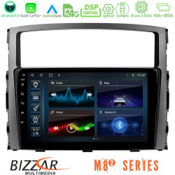 Bizzar M8² Series 8Core Android14 4+32GB  Mitsubishi Pajero 2008-2009 Navigation Multimedia Tablet 9 Με Carplay - Android Auto