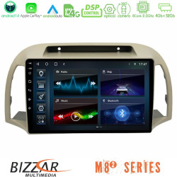 Bizzar M8² Series 8Core Android14 4+32GB  Nissan Micra K12 2002-2010 Navigation Multimedia Tablet 9 Με Carplay - Android Auto