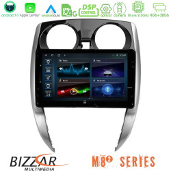 Bizzar M8² Series 8Core Android14 4+32GB  Nissan Note 2013-2018 Navigation Multimedia Tablet 10 Με Carplay - Android Auto