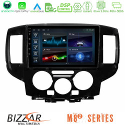 Bizzar M8² Series 8Core Android14 4+32GB  Nissan NV200 Navigation Multimedia Tablet 9 Με Carplay - Android Auto (Μαύρο)