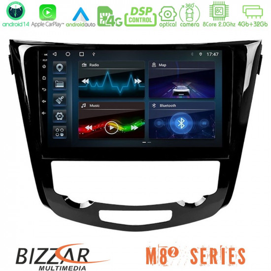 Bizzar M8² Series 8Core Android14 4+32GB Nissan Qashqai J11 (AUTO A/C) Navigation Multimedia Tablet 10 Με Carplay - Android Auto Bizzar M8² Series 8Core Android14 4+32GB Nissan Qashqai J11 (AUTO A/C) Navigation Multimedia Tablet 10 Με Carplay - Android Auto