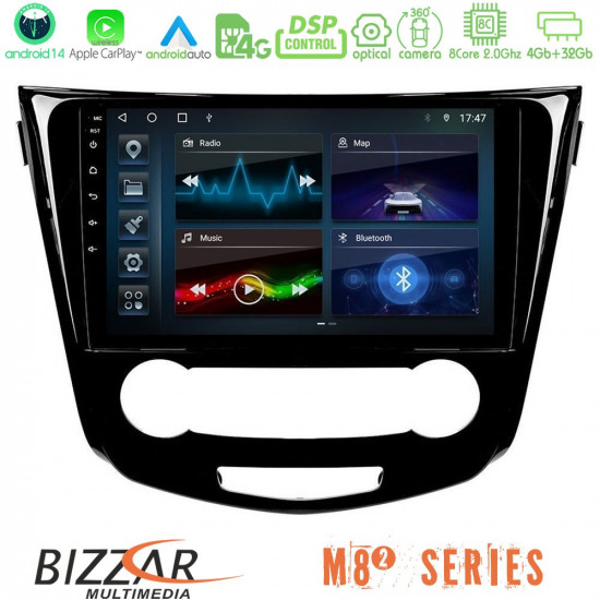 Bizzar M8² Series 8Core Android14 4+32GB Nissan Qashqai J11 (Manual A/C) Navigation Multimedia Tablet 10 Με Carplay - Android Auto Bizzar M8² Series 8Core Android14 4+32GB Nissan Qashqai J11 (Manual A/C) Navigation Multimedia Tablet 10 Με Carplay - Android Auto