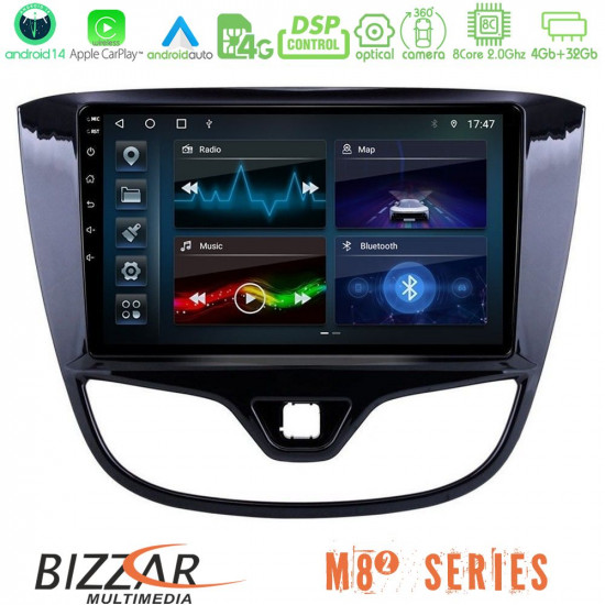 Bizzar M8² Series 8Core Android14 4+32GB Opel Karl 2017-2019 Navigation Multimedia Tablet 9 Με Carplay - Android Auto Bizzar M8² Series 8Core Android14 4+32GB Opel Karl 2017-2019 Navigation Multimedia Tablet 9 Με Carplay - Android Auto