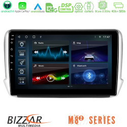 Bizzar M8² Series 8Core Android14 4+32GB  Peugeot 208/2008 Navigation Multimedia Tablet 10 Με Carplay - Android Auto