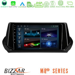 Bizzar M8² Series 8Core Android14 4+32GB  Peugeot 208 2019-2023 Navigation Multimedia Tablet 9 Με Carplay - Android Auto