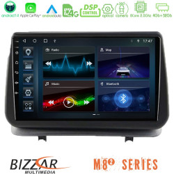 Bizzar M8² Series 8Core Android14 4+32GB  Renault Clio 2005-2012 Navigation Multimedia Tablet 9 Με Carplay - Android Auto
