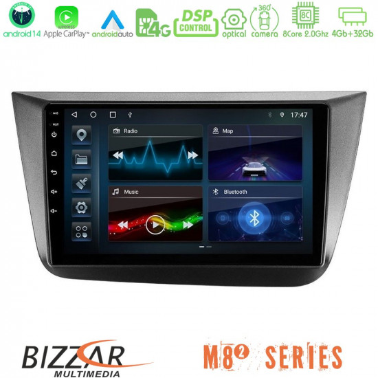 Bizzar M8² Series 8Core Android14 4+32GB Seat Altea 2004-2015 Navigation Multimedia Tablet 9 Με Carplay - Android Auto Bizzar M8² Series 8Core Android14 4+32GB Seat Altea 2004-2015 Navigation Multimedia Tablet 9 Με Carplay - Android Auto