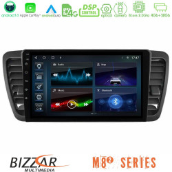 Bizzar M8² Series 8Core Android14 4+32GB  Subaru Legacy/Outback 2002-2008 Navigation Multimedia Tablet 9 Με Carplay - Android Auto