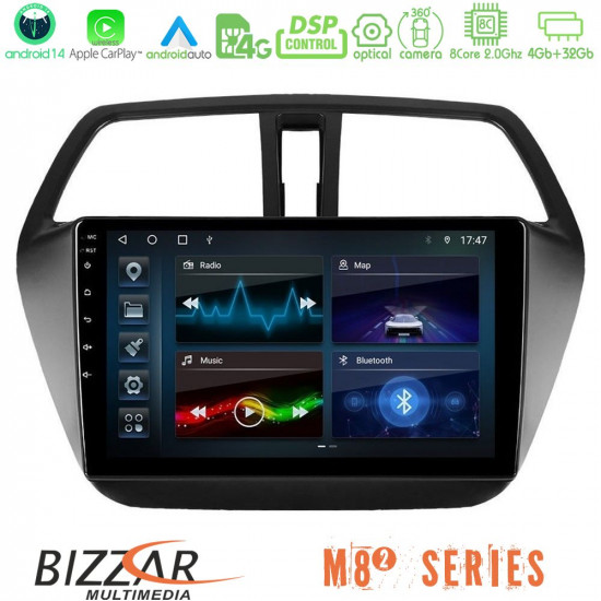 Bizzar M8² Series 8Core Android14 4+32GB Suzuki SX4 S-Cross Navigation Multimedia Tablet 9 Με Carplay - Android Auto Bizzar M8² Series 8Core Android14 4+32GB Suzuki SX4 S-Cross Navigation Multimedia Tablet 9 Με Carplay - Android Auto