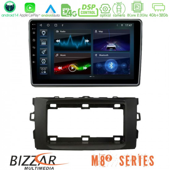 Bizzar M8² Series 8Core Android14 4+32GB Toyota Auris 2013-2016 Navigation Multimedia Tablet 10 Με Carplay - Android Auto Bizzar M8² Series 8Core Android14 4+32GB Toyota Auris 2013-2016 Navigation Multimedia Tablet 10 Με Carplay - Android Auto
