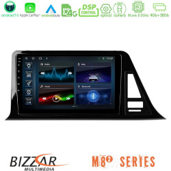 Bizzar M8² Series 8Core Android14 4+32GB  Toyota CH-R (Χωρίς Εργ.Οθόνη) Navigation Multimedia Tablet 9  Με Carplay - Android Auto