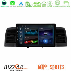 Bizzar M8² Series 8Core Android14 4+32GB  Toyota Corolla 2002-2006 Navigation Multimedia Tablet 9 Με Carplay - Android Auto (Black)
